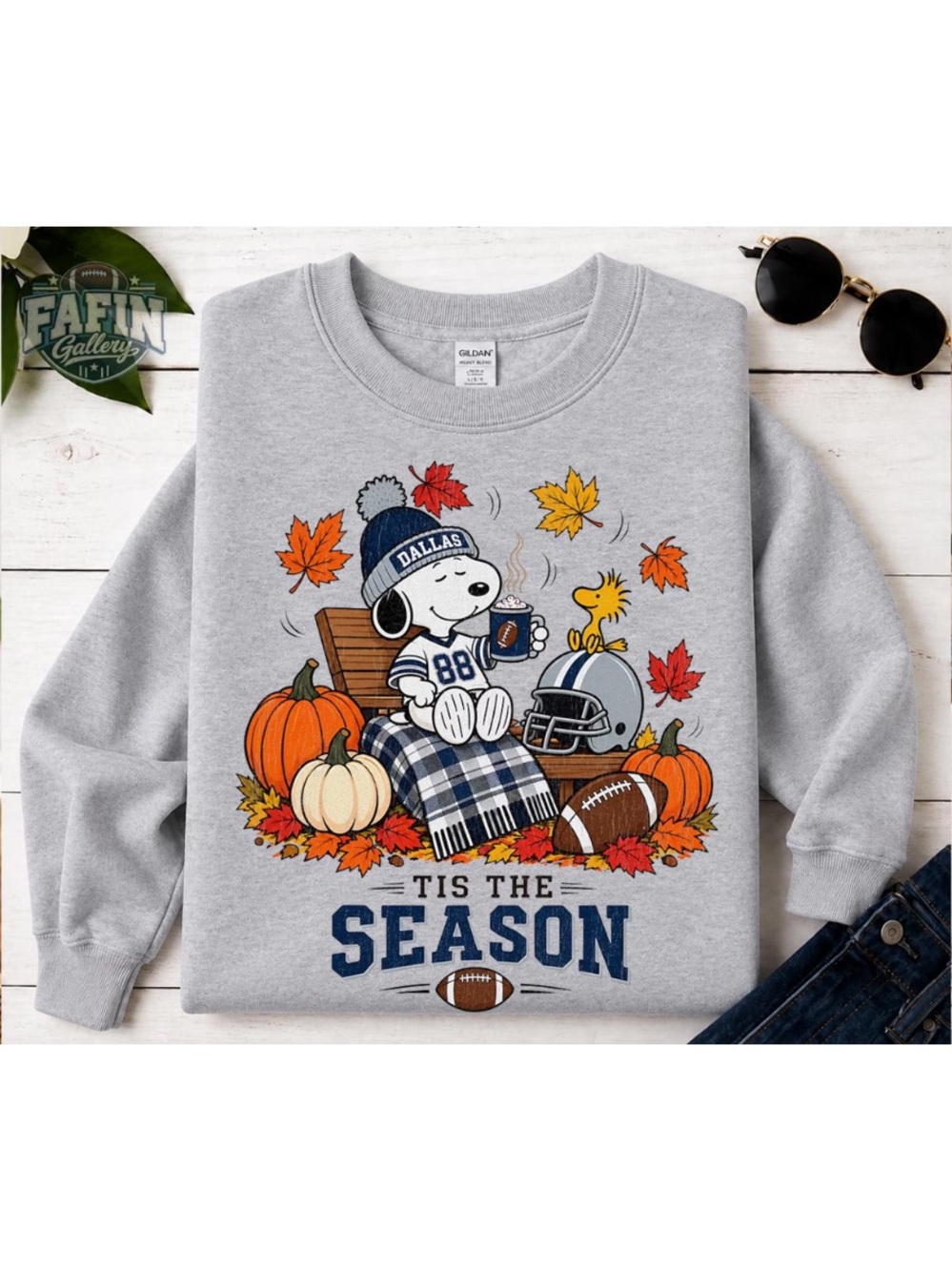Ashgrey Dallas Football 'Tis The Season Crewneck Sweatshirt